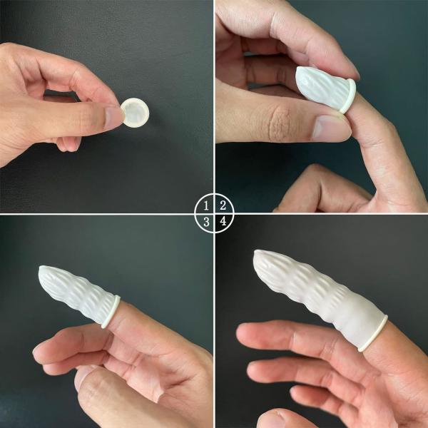 Disposable Latex Finger Cots, Protect Fingers, Anti-Static Industrial Medium Finger Cots, For Electronic Repair