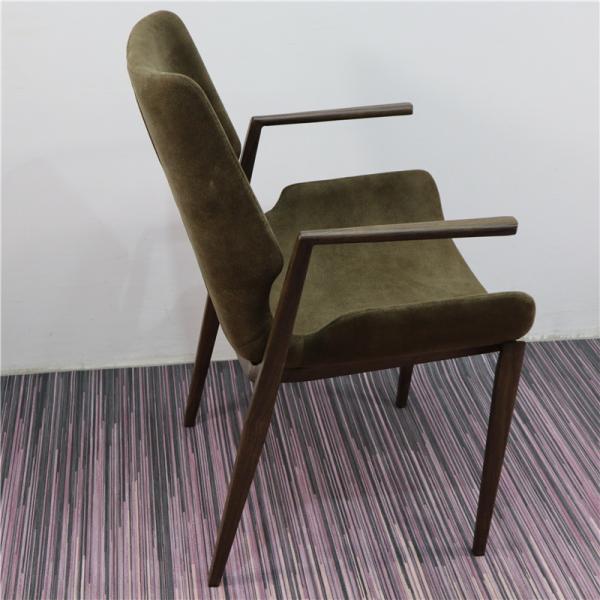 Italy Style Metal Wood Frame 46cm High Back Dining Chair