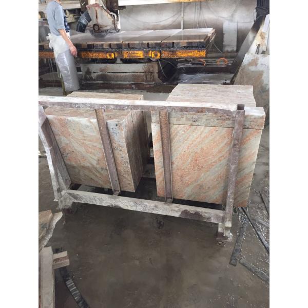 Gold Polished Granite Natural Stone Slabs 126MPa Compressive Strength