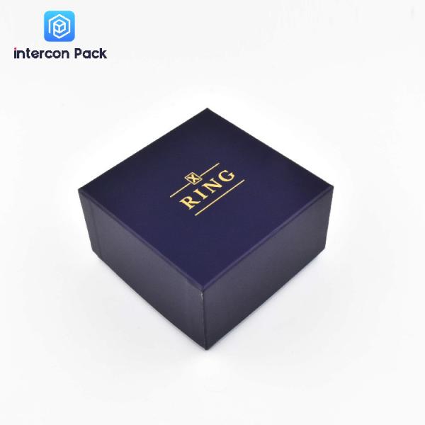Intercon Pack Luxury Leather Jewellery Box Hot Stamping Process 4.02x4.02x2.2 Inch