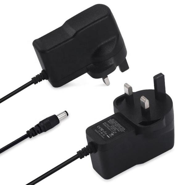 Black Led Power Adapter Ac Dc Us Eu Uk Au Plug Wall Mount 12v 1a