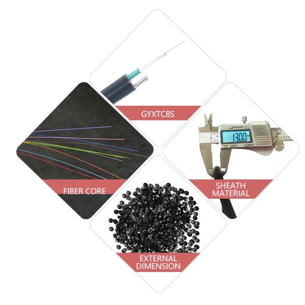 Кабеля оптического волокна одиночных режима стренги 1KM 2KM воздушный 24