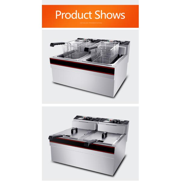 660x565x420mm Durable Stainless Steel Electric Chips Deep Frying Machine with Thicken Basket