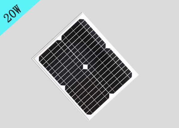 20 Watt Small Monocrystalline Solar Panels For Solar LED Garden Light / Solar Lighting