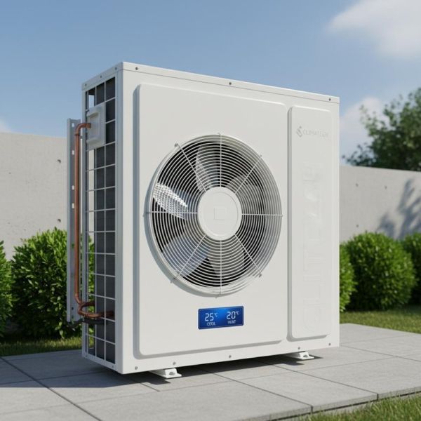 18KW Galvanized White Air Source Heat Pump with Copeland Compressor for Heating and Cooling