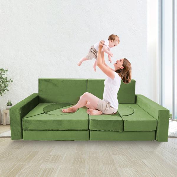 Нетоксические дети ткани бархата 14pcs играют софу для малышей