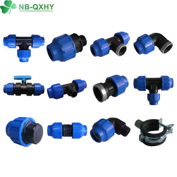 QX PP Compression Quick Connect Pipe Fittings for Water Supply 16mm to 110mm Flexible