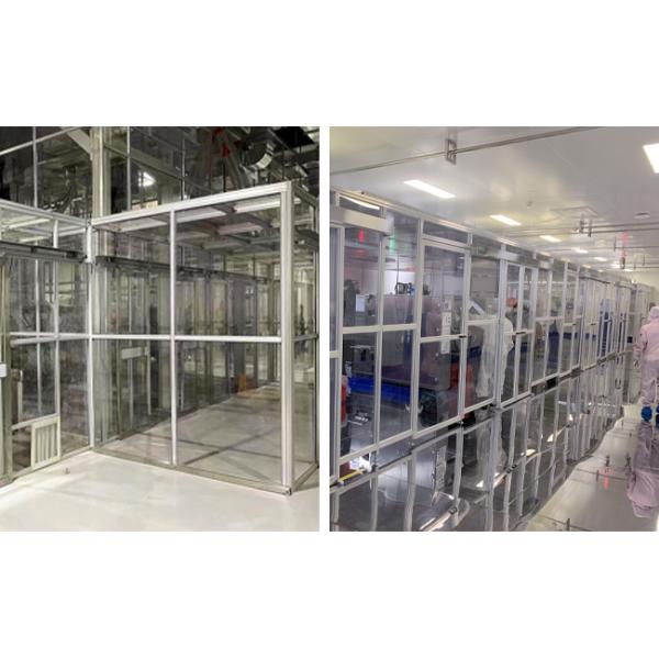 ISO GMP Panel de pared de PVC libre de polvo Sala limpia modular, laboratorio FFU Equipo de limpieza de aire Tabla de limpieza de pared dura