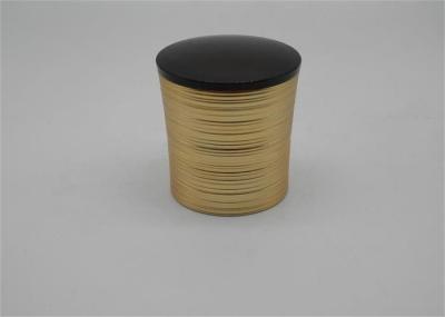 33mm Gold Color Cosmetic Bottle Cap , Round Screw Cap Lid With UV Coating