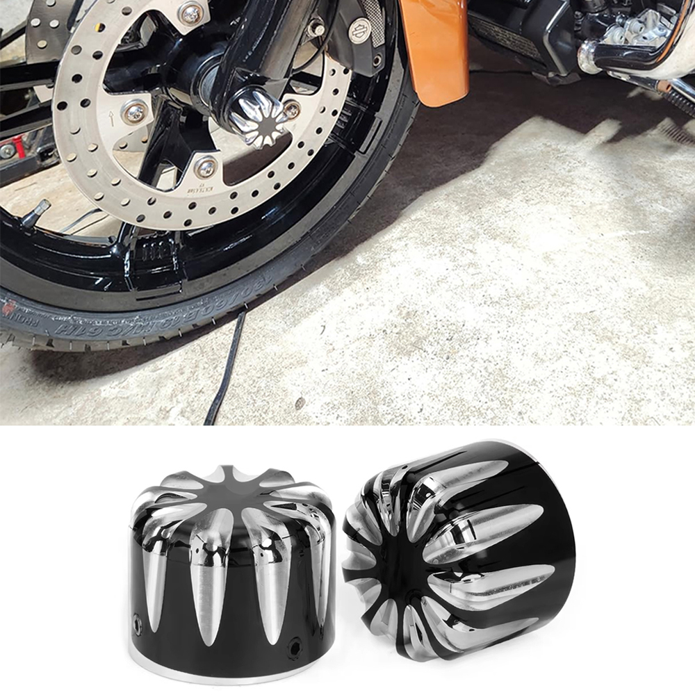 Motorcycle CNC Edge Cut Front Axle Nut Cover Bolt Kit For Honda Suzuki Kawasaki Yamaha Harley Shadow VT 750 1100 Bobber