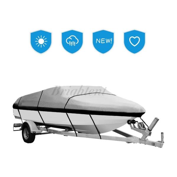 Durable All Weather Boat Cover , 22' - 24' L Up To 116W Outdoor Boat Cover
