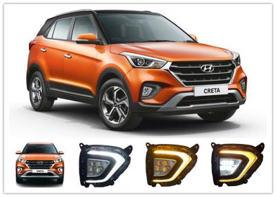Hyundai Creta 2018 2019 LED Fog Lamps , Daytime Running Lights with Yellow Turn Signal