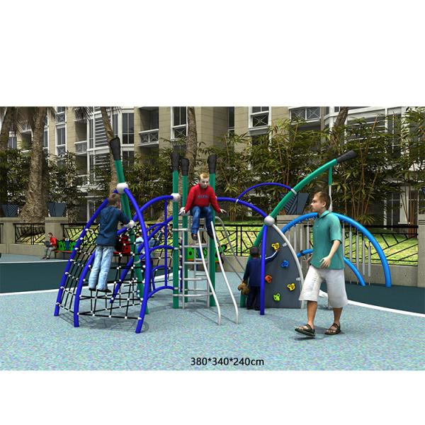 Jardín de juegos de plástico de combinación tobogán equipo de parque de atracciones juguetes al aire libre niños
