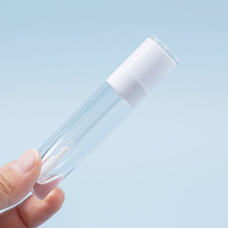 пинка трубки лоска губы ясности 5ml логотип пустого белый изготовленный на заказ с аппликатором