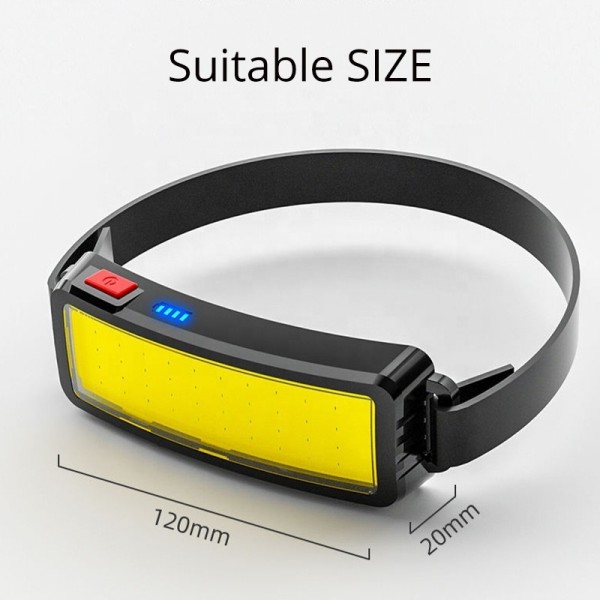 Hot sale new strong light focus COB wide angle outdoor camping headlight