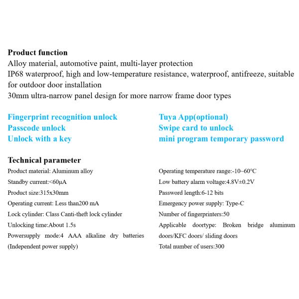 KFC Porte Smart Fermeture de porte Pour les ponts cassés Porte en aluminium Porte coulissante