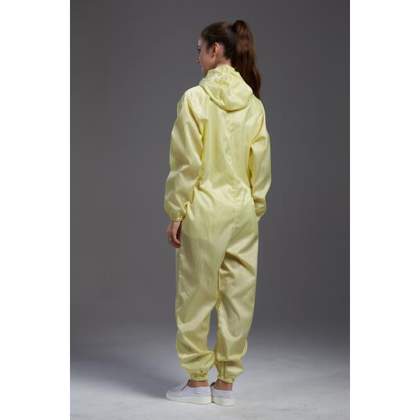 Unisex ESD Anti Static Jumpsuit Dust Free Lightweight For Semiconductor Industry
