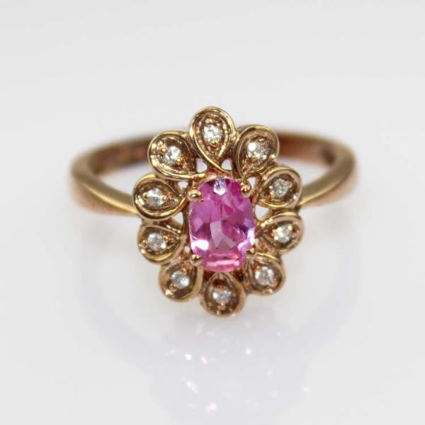Women Jewelry Sterling Silver with 4x6mm Oval Red Cubic Zircon Ring(F26)