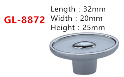 Oval GL8872 Kitchen Cabinet Knobs Chrome Arched Black Dresser Pulls Furniture Handles