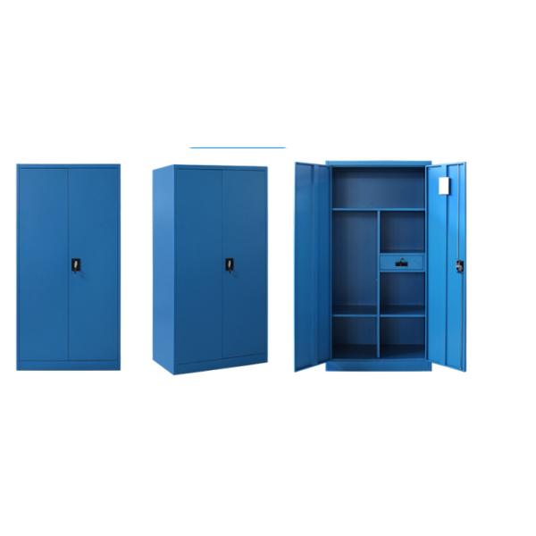 2 Door Metal Wardrobe Cabinet Steel Bedroom Furniture Storage & Closet