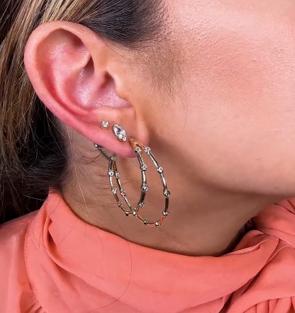 Белые кубические циркониевые серьги с крючком