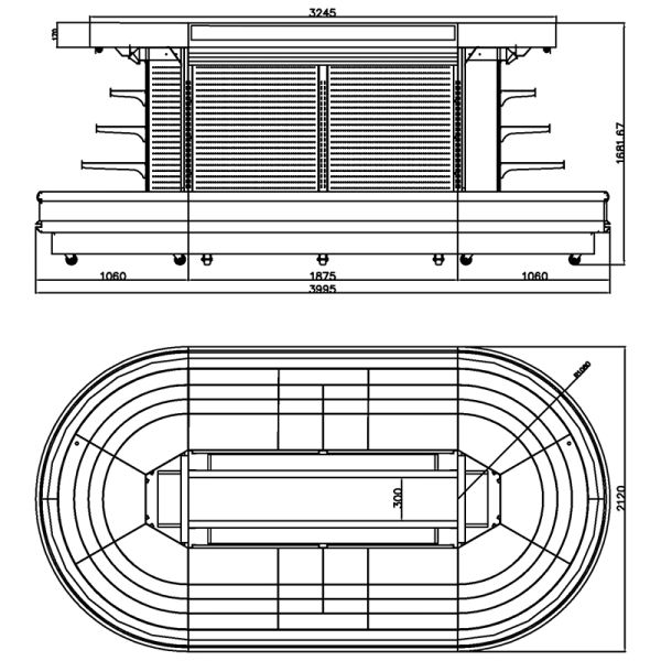 Supermarket Multideck Open Chiller with Auto Defrost LED Lighting and Energy Saving Refrigerator
