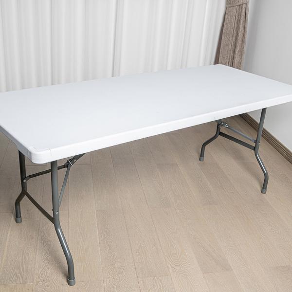 Outdoor Table Must-Have 183*76*74cm HDPE Plastic Folding Table with Metal Leg