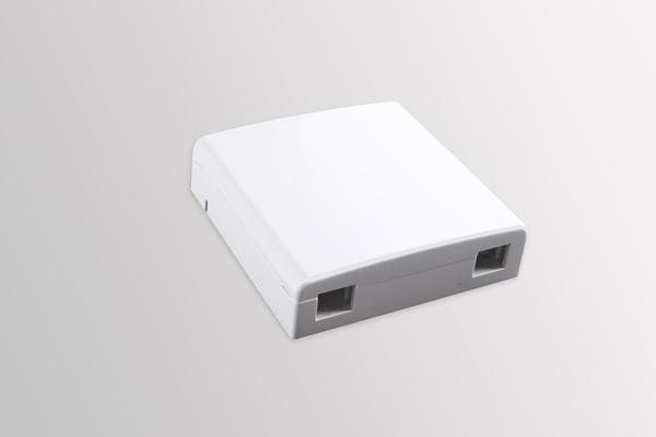 SC / PC SC / UPC Two Ports Fiber Optic 86x86 Terminal Box White Color