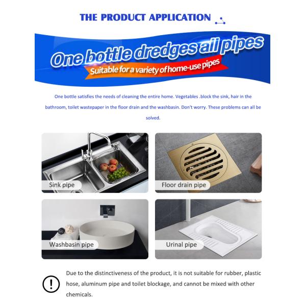 Алкалический растворяющий Bathroom стекает порошок 57*57*120mm консервооткрывателя Unblocker