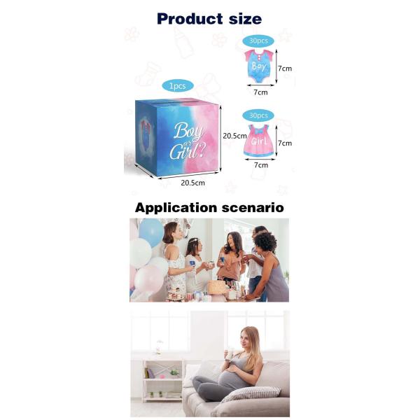 Baby Gender Reveal Voting Box Boys and Girls Gender Voting Game Box for Baby Shower Party Decor