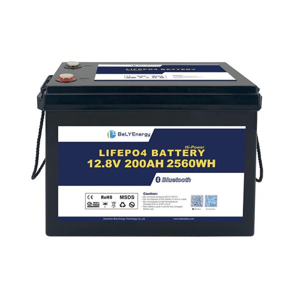 Bluetooth batterie au lithium 12V200Ah boîtier ABS léger large plage de température