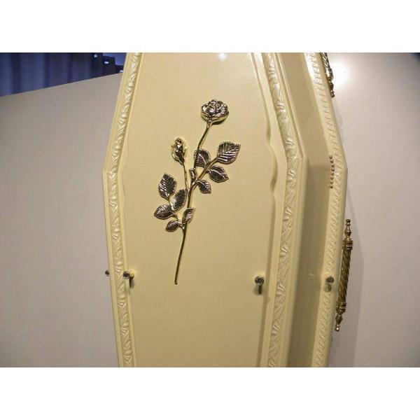 Plastic Flower Baby Coffin Accessories 12*5cm Vacuum Metalization Coating