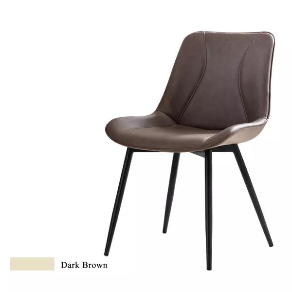 Nordic Style Foam Filled Metal Padded Dining Chairs Wear Resistance