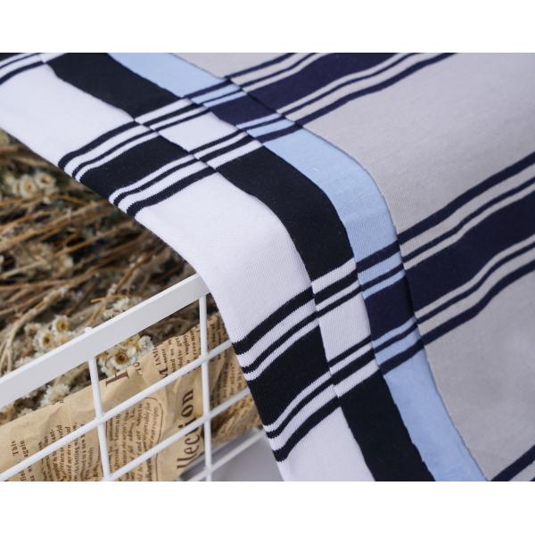 Single Face Striped Knit Fabric Yarn Dyed 32S 175cm For Sportswear Clothing