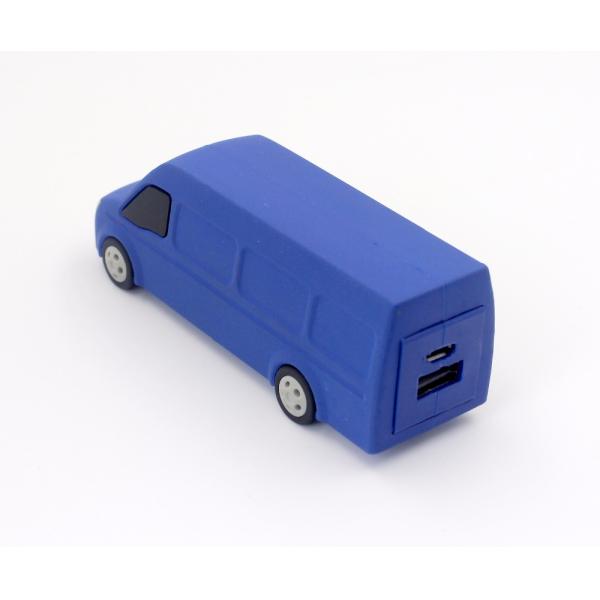 Custom PVC Molded Truck Shaped Soft PVC Power Bank with 3000mAh 18650 Battery for Mobile Phone