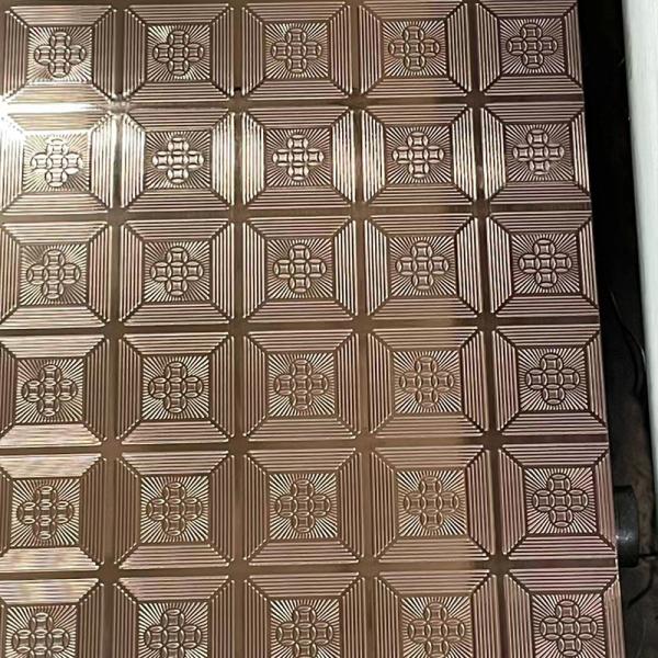 3.0 мм Толщина гравированный листовой нержавеющий сталь декоративный цвет рельефная стальная плита панель деревянный цвет