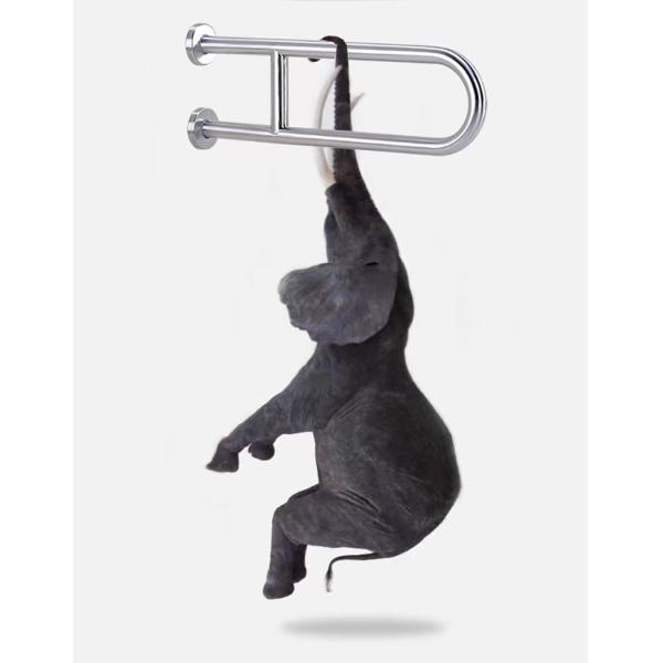 304 Stainless Steel U Shaped Grab Bars , Anti Slip Bathroom Safety Rails