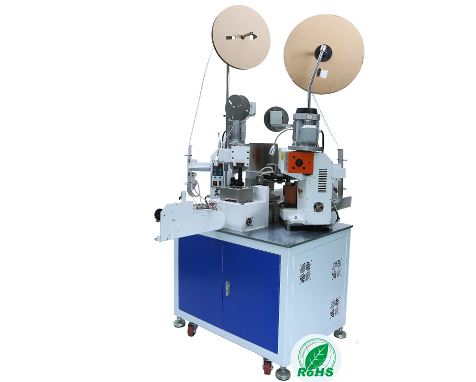 Two Sides Automatic Terminal Crimping Machine 4800 Pcs/H Automatic Wire Crimping