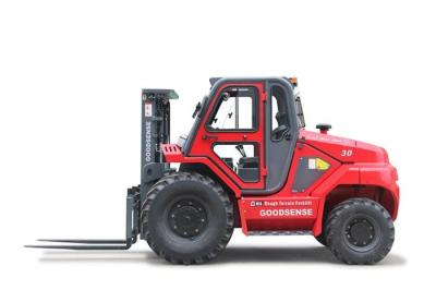 Goodsense 54.9kw Engine 4×4 Model 3 Ton 4 Wheel Drive Rough Terrain Forklift With A Four Cylinder Hatz Engine
