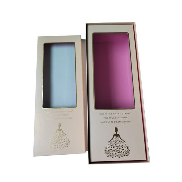 На заказ прямоугольный длинный цветочный дисплей ленточная ручка Большая жесткая коробка для упаковки цветов