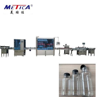 Comprimento de 2000-3000BPH Juice Filling And Capping Machine 8Merers