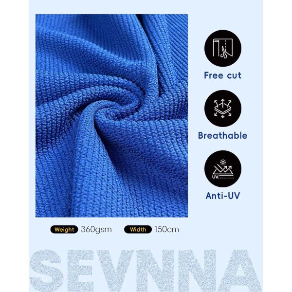 Premium 360gsm Weight Textured Swim Fabric with 150cm Width and UPF 50+ Sun Protection