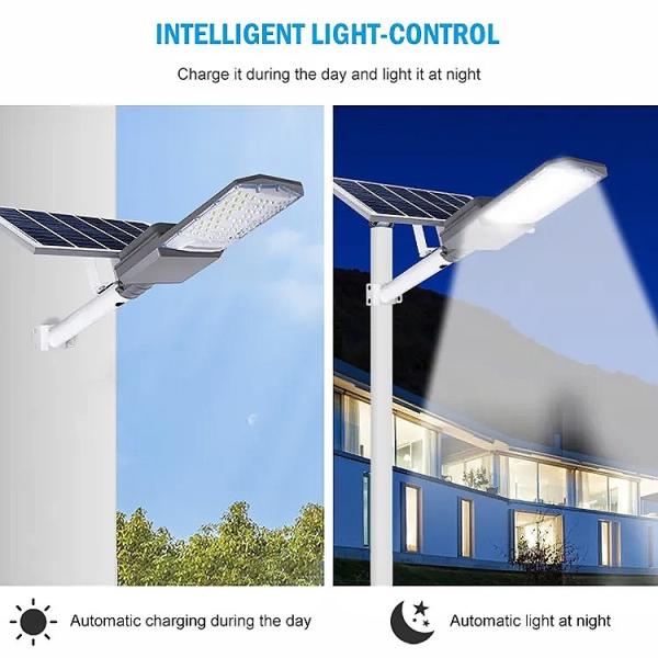 Lumière solaire intelligente all-in-two 170lm/w Lumière en aluminium à haute luminosité
