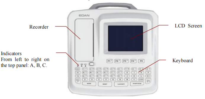 ЭКГ ЭКГ Части машины Edan SE-601 Передняя рама верхняя панель MS1R-110300
