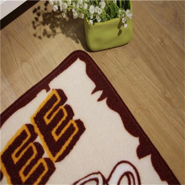 Flat Indoor Door Mats Coffee Shop Logo Nylon Material Oriental Design