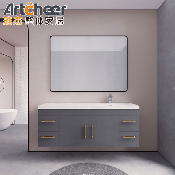 Wall Mounted Water Resistant Eco-Friendly Bathroom Vanity Cabinet with Vanity Combo