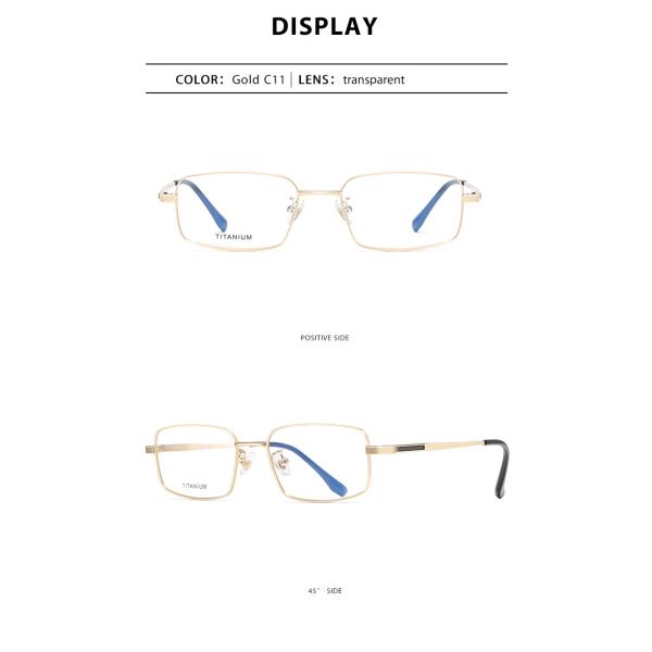 Unisex квадратные рамки Очки титана гальванизировали классическое