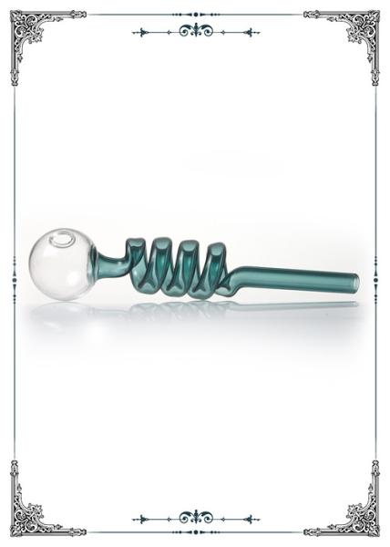 5.5 Inch Smoking Pipe Pyrex Glass Oil Burner Mini Helix Water Bong Ball Balancer