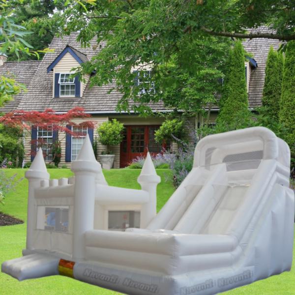 Customized Size Unisex Inflatable White Bouncer with Slide and Ballpit 2024 Edition