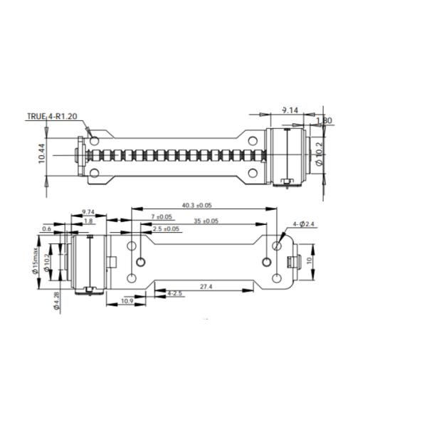 мотор 15mm микро- линейный Stepper мотор 2 участков линейный Stepper для медицинских служб VSM1501 точности